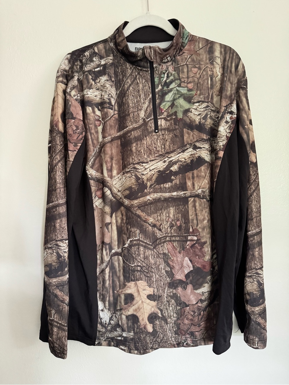 MOSSY OAK Break Up Infinity 1/4 Zip Camo Hunting Shirt - Men's Size Large
